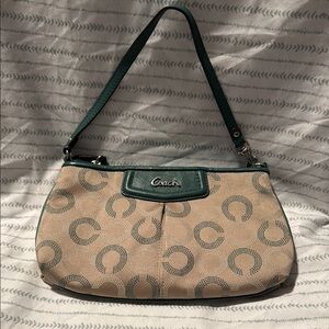 Coach Tan and Green Women's Bag